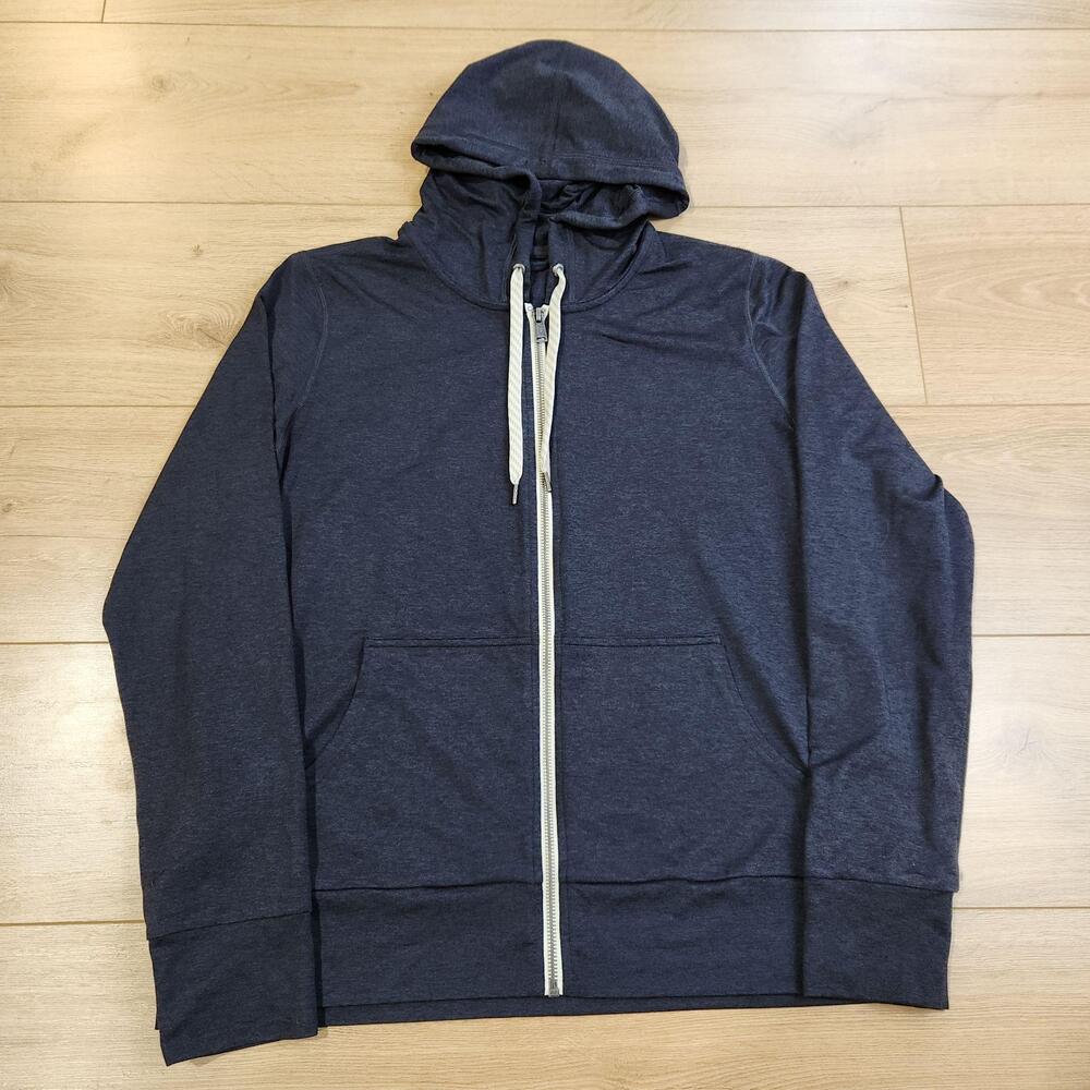 Vuori Halo Performance Hoodie 2.0 Sweatshirt Womens Medium Blue Full Zip Jacket
